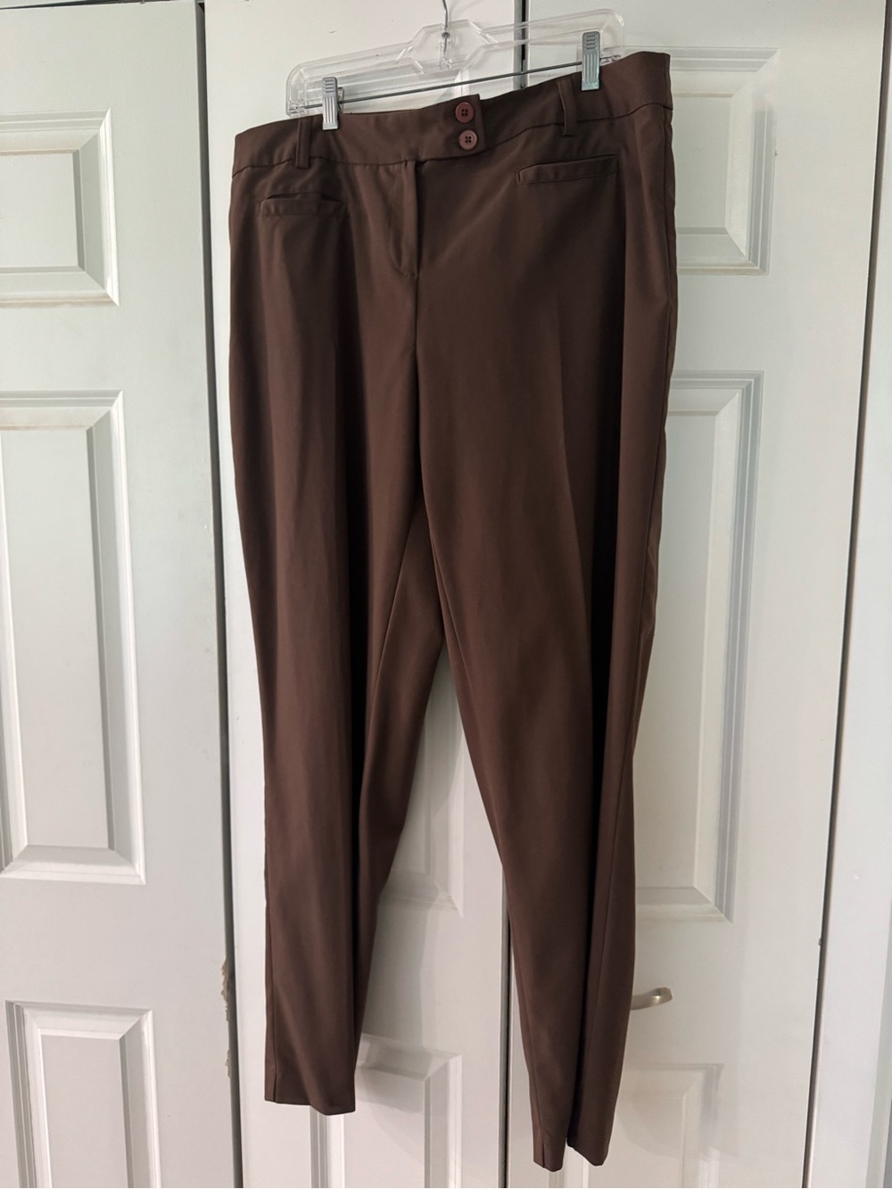 Avenue Brown Stretch Dress Pants Size 16 Tall